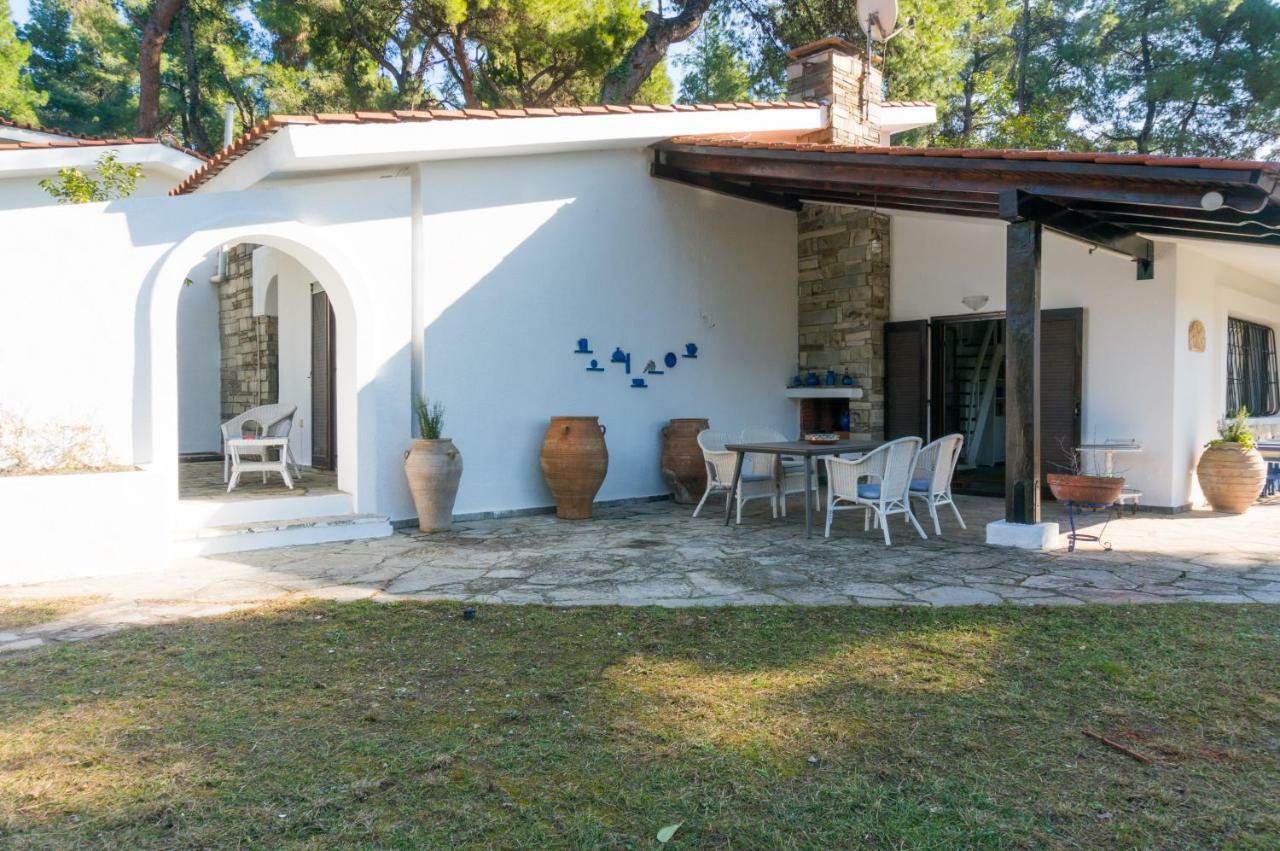 Villa Aurora In Sani With Garden And Pool ภายนอก รูปภาพ