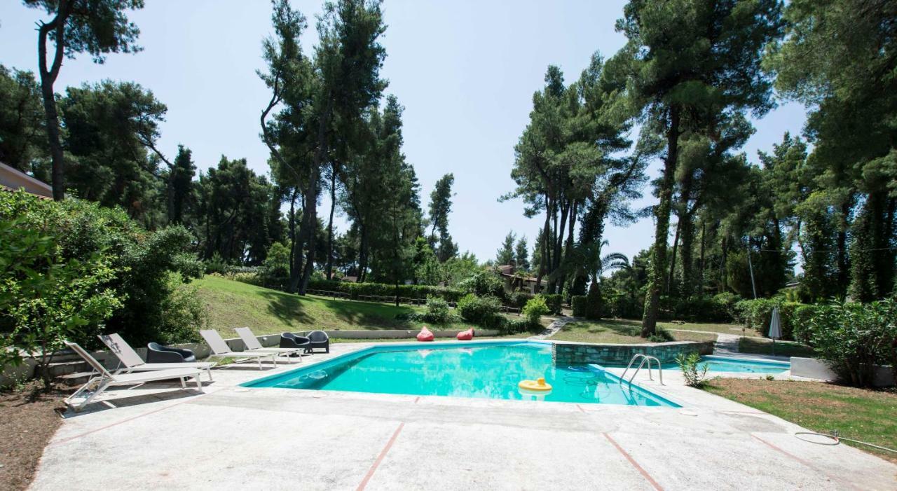 Villa Aurora In Sani With Garden And Pool ภายนอก รูปภาพ